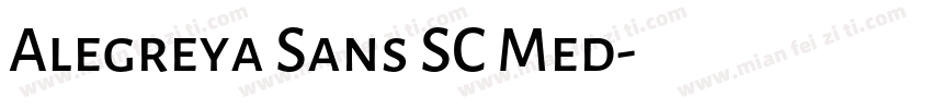 Alegreya Sans SC Med字体转换